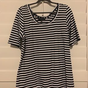 Eloquii Striped Fitted Tee
